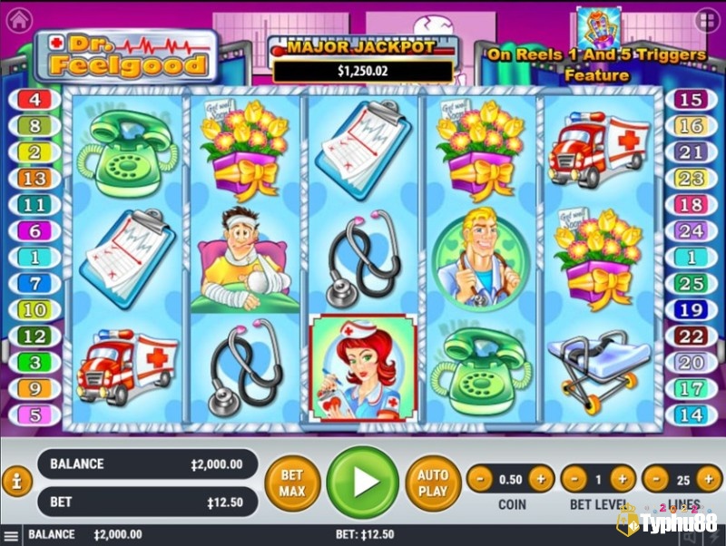 Tính năng hoang dã và phân tán đặc trưng của slot game có trên Dr Feelgood