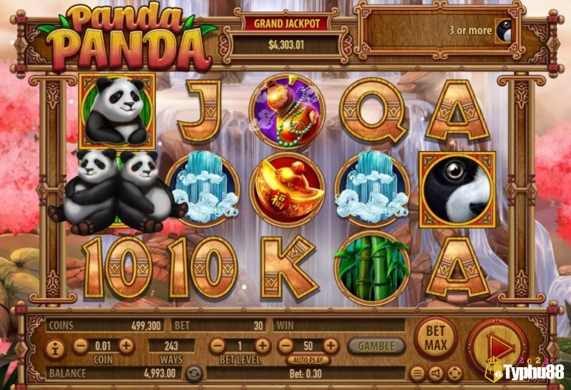 Panda panda slot có bối cảnh tuyệt đẹp đậm chất châu Á