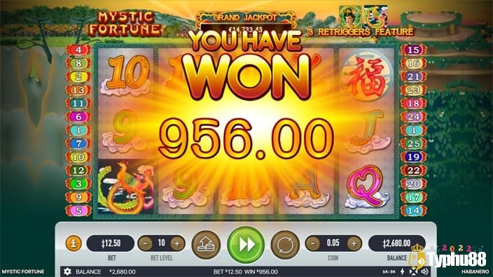 Jackpot lũy tiến có thể được kích hoạt ngẫu nhiên trong Mystic Fortune