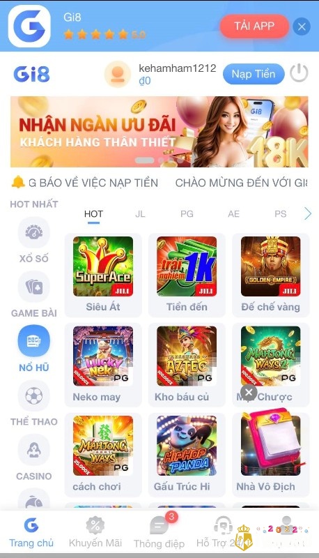 Nổ hũ tại web cược mang đến tỷ lệ nổ lớn