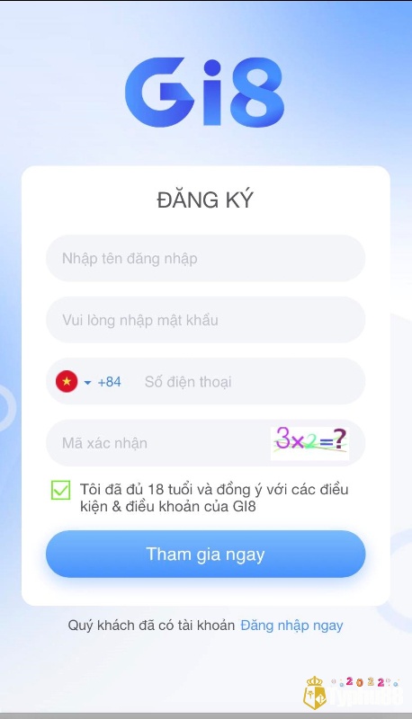 Cung cấp thông tin đăng ký cho web cược Gi8