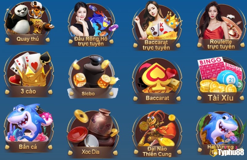 Web game cung cấp danh sách đa dạng các tựa game bài đa dạng