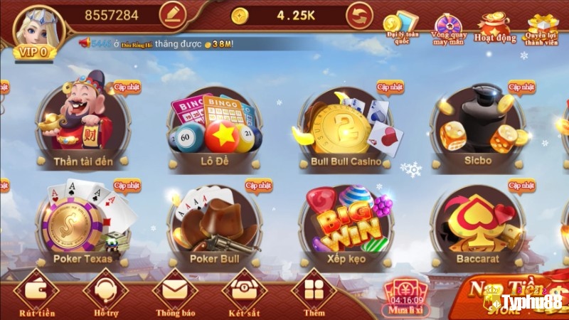 Web game đã tích hợp đa dạng các trò chơi slot mới nhất