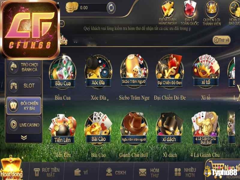 Cfun68 - Kho game siêu khủng, đa dạng các thể loại game